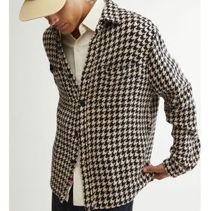 Urban outfitters men’s houndstooth shirt jacket sz M NWT
